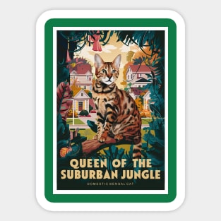 Queen of the Suburban Jungle Sticker